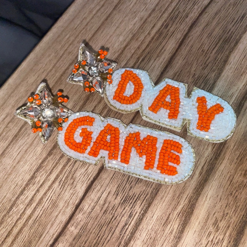 Game day earrings.